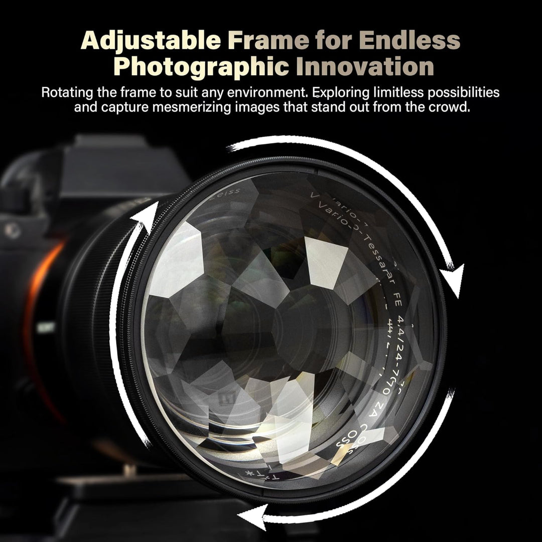 Walking Way Kaleidoskop Prismenlinsenfilter 77 MM Fraktalfilter für Wiederholte Motive, Prisma Spezi