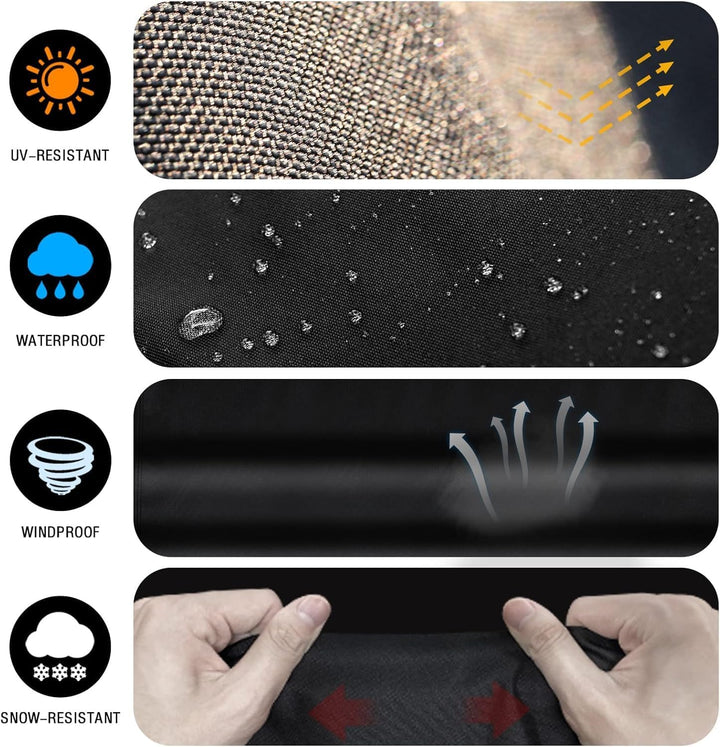 Grillabdeckung Wetterfest 165 cm - 7131 Grillabdeckungen für Weber Genesis 400 Serie 4 Brenner Grill