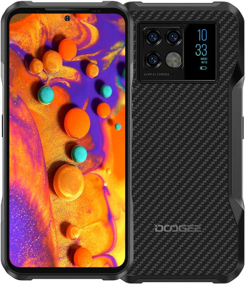 5G Outdoor Smartphone ohne Vertrag DOOGEE V20, 6,4’’ 2K AMOLED Display, 64MP Dreifach AI Kamera+20MP