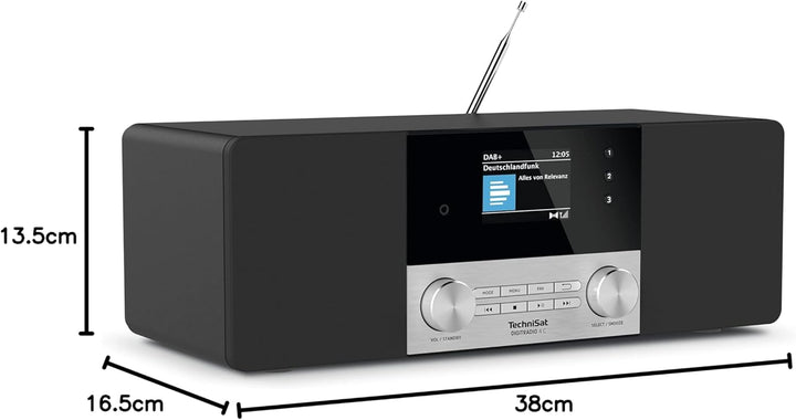 TechniSat DIGITRADIO 4 C - Stereo Digital-Radio (DAB+, UKW, Farbdisplay, Bluetooth-Audiostreaming, K