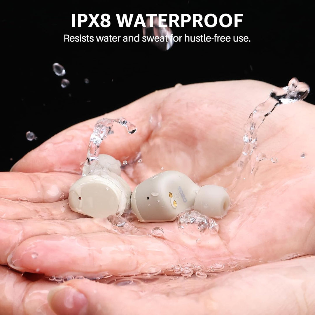 TOZO T6 Bluetooth Kopfhörer Kabellos In Ear Kopfhörer Touch Control mit Kabellosem Ladecase, IPX8 Wa