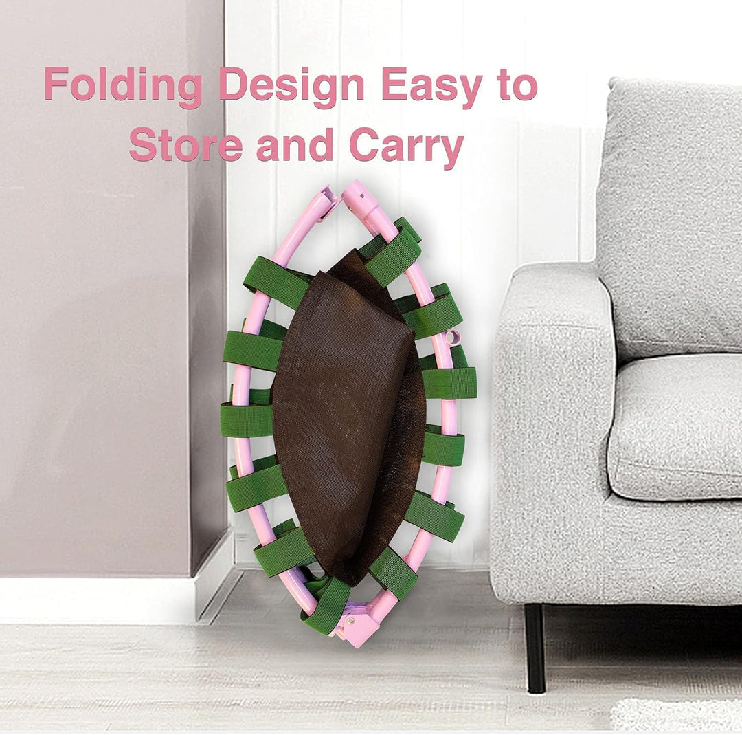 Trampolin Kinder,Ø 96cm Mini Trampolin Indoor mit,Jumping Trampolin Fitness Rebounder mit Verstellba