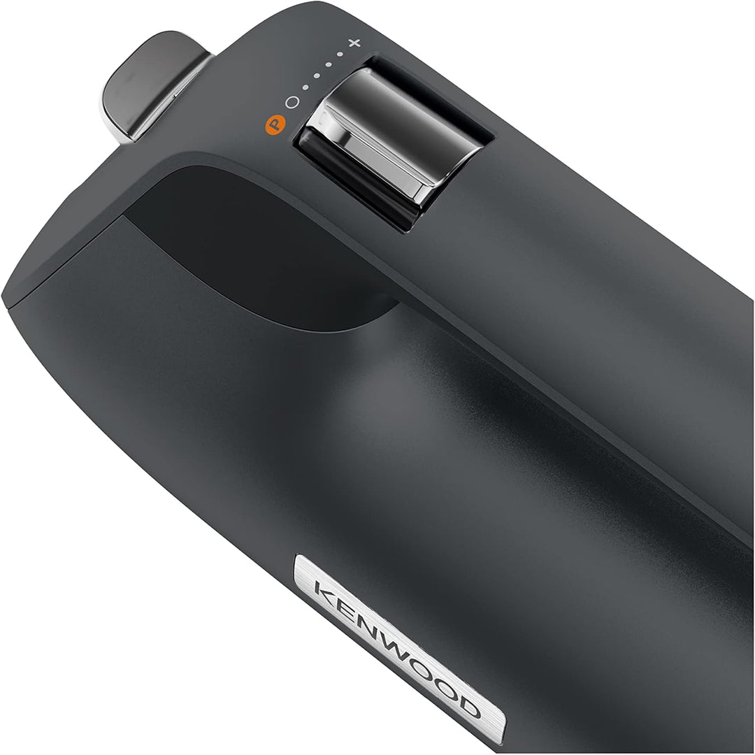 Kenwood HMP50.000BK QuickMix+ Handmixer mit Edelstahl-Rührstäben und Knethaken, ergonomischer SureGr