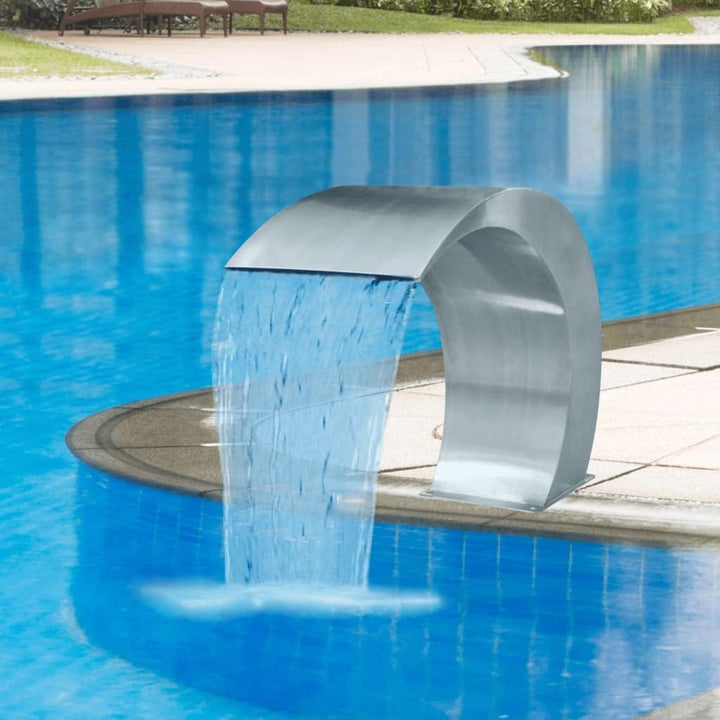 Hommdiy Schwalldusche Edelstahl Schwallbrause Pool Wasserschwall Schwimmbad (Ohne LED)