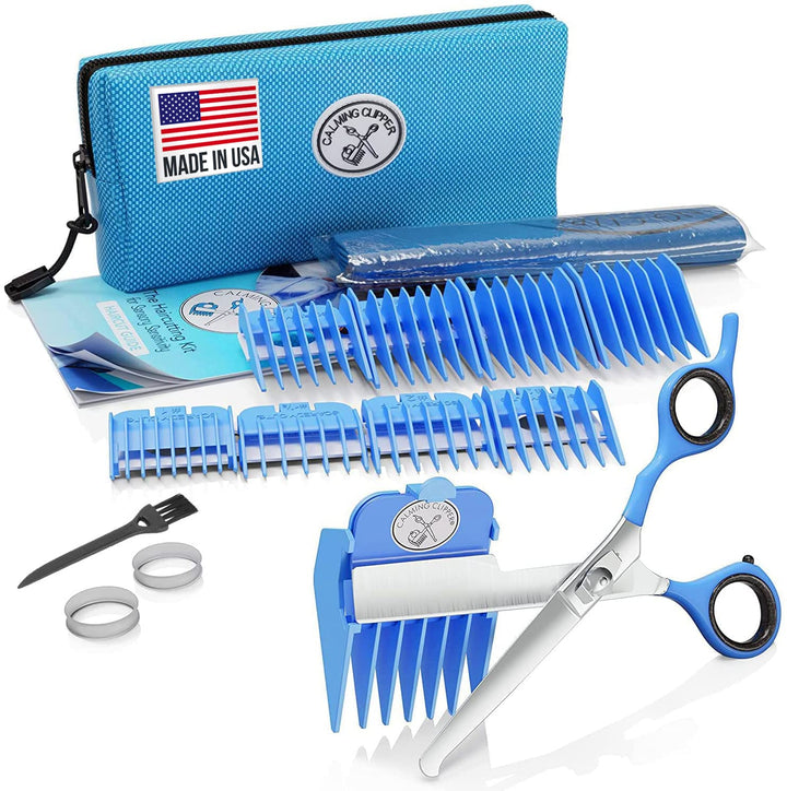 Calming Clipper Haarschneide-Set für sensorische Sensibilität, Rechtshändig Blau Rechtshändig, Blau