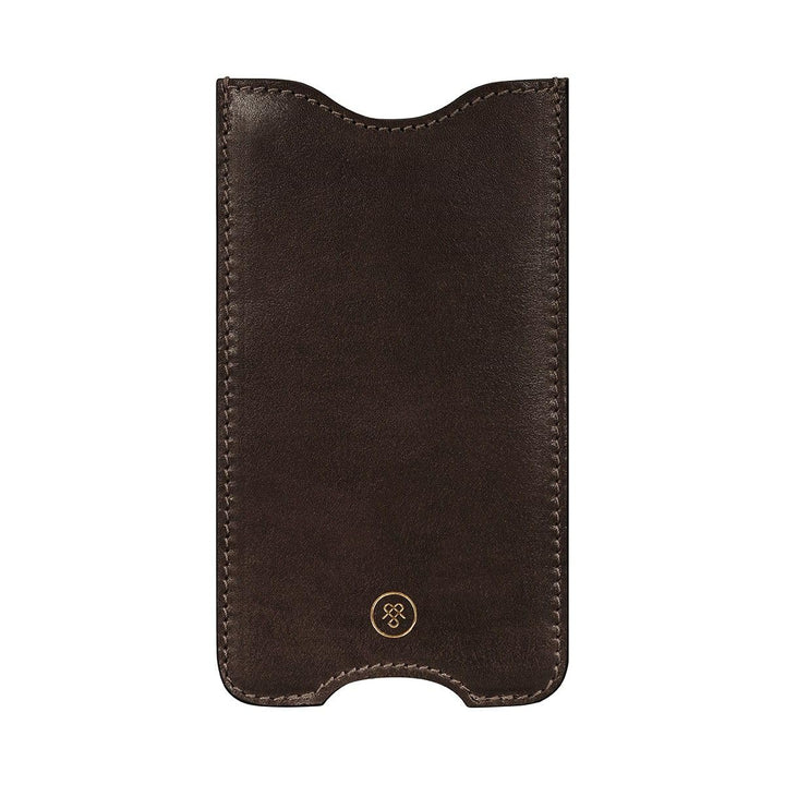 Maxwell Scott The Leoni iPhone 11 Leather Case (Choc) Dark Chocolate Brown, Dark Chocolate Brown