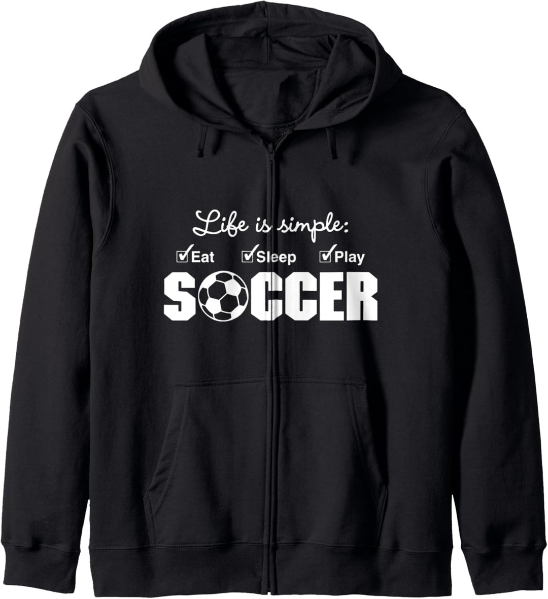 Essen Sie Schlaf Spielen Sie Fussball Kapuzenjacke