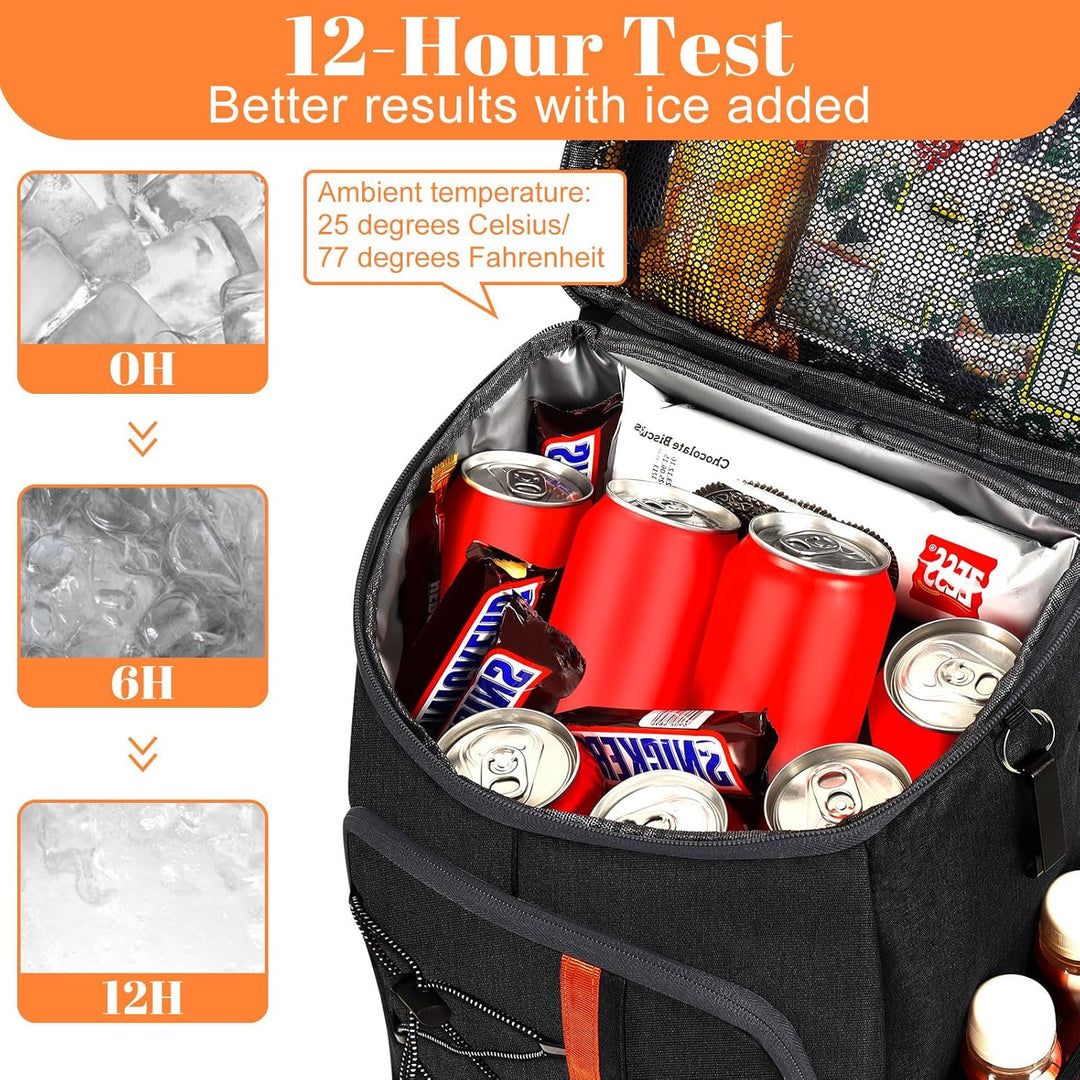 Kühltasche 28 L, Kühlrucksack, Grosser Kühlrucksack Gross, Kühltasche Faltbar Geeignet für Reisen, S