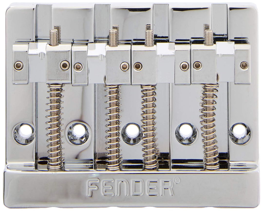 Fender® »HIMASS™ 4-STRING BASS BRIDGE - BRASS SADDLES« Brücke für E-Bass - 4-Saitig - Farbe: Chrome