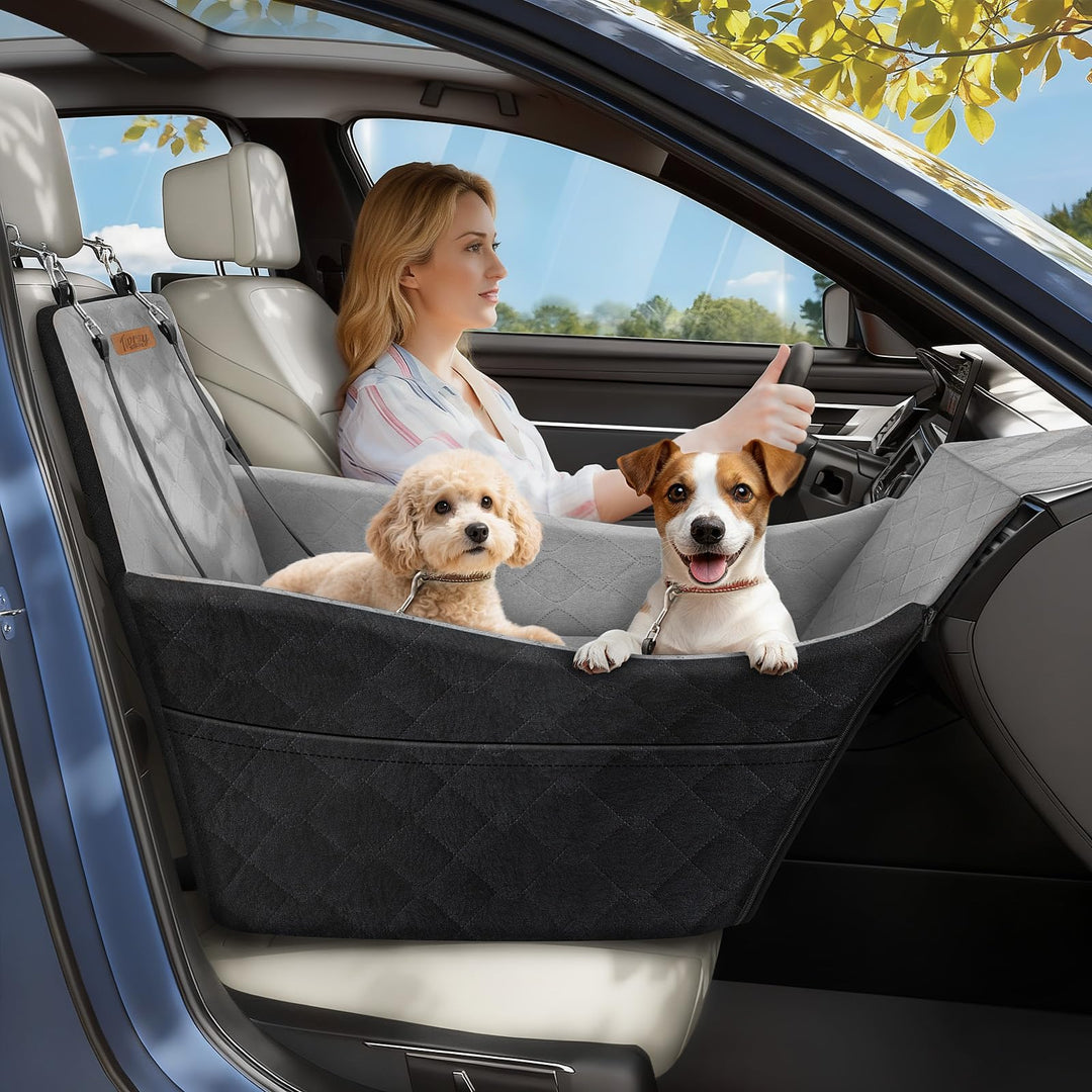 Erhöhter Hundesitz fürs Auto, Hunde Autositz für kleine & mittlere Hunde bis 16 kg, Abnehmbar & Wasc