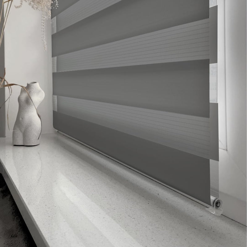 Home-Vision® DuoRollo Klemmfix, Doppelrollo ohne Bohren mit Klämmträgern, Rollos für Fenster und Tür