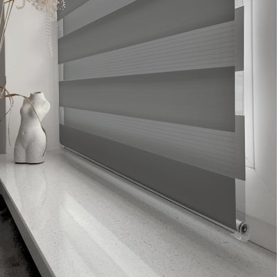 Home-Vision® DuoRollo Klemmfix, Doppelrollo ohne Bohren mit Klämmträgern, Rollos für Fenster und Tür