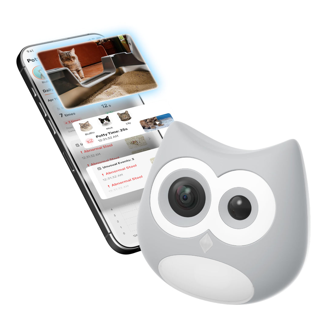 LitterLens Katzenklo Kamera mit App, KI Gesundheitsüberwachung &amp; Warnungen, Urin- und KOT-Tracking,
