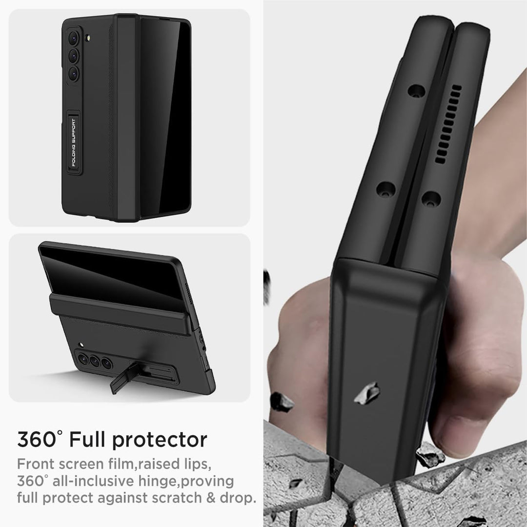 Miimall Kompatibel mit Samsung Galaxy Z Fold 5 Hülle mit Displayschutz Anti-Peeping+Magnetischer Sch