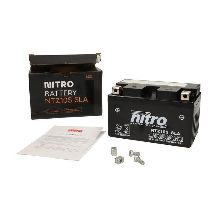 NITRO YTZ10S -N- Batteries, Schwarz (Preis inkl. EUR 7,50 Pfand)