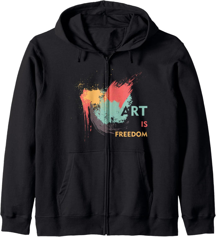 Art Is Freedom Lustiger Motivations-Künstler Kapuzenjacke