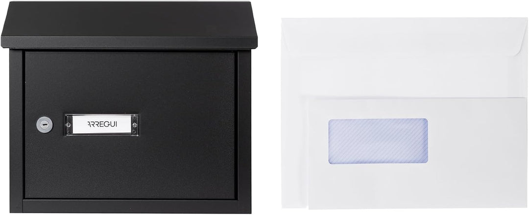 ARREGUI v-4070 V4074 Maxi Durchwurfbriefkasten aus strukturlackiertem Stahl, Grösse M (DIN A4), Brie