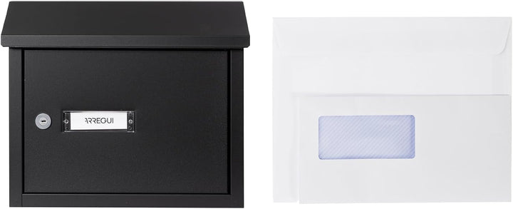 ARREGUI v-4070 V4074 Maxi Durchwurfbriefkasten aus strukturlackiertem Stahl, Grösse M (DIN A4), Brie