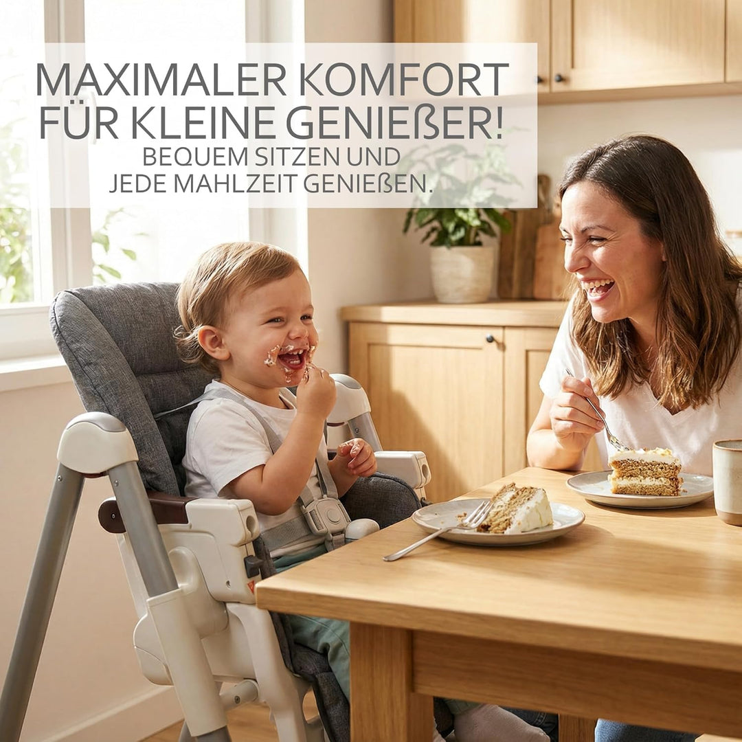 BAMBINIWELT Sitzkissen Ersatzbezug Bezug kompatibel mit Peg Perego Prima Pappa Diner DESIGN (dunkelg
