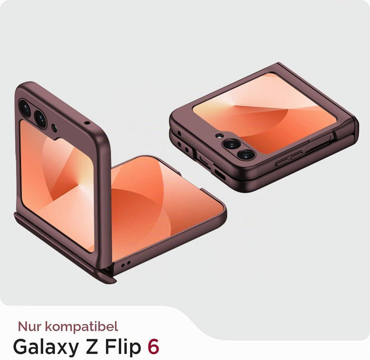 Miimall Kompatibel mit Samsung Galaxy Z Flip 6/Flip7 FE Hülle mit Scharnierschutz Magnetischer [Exte