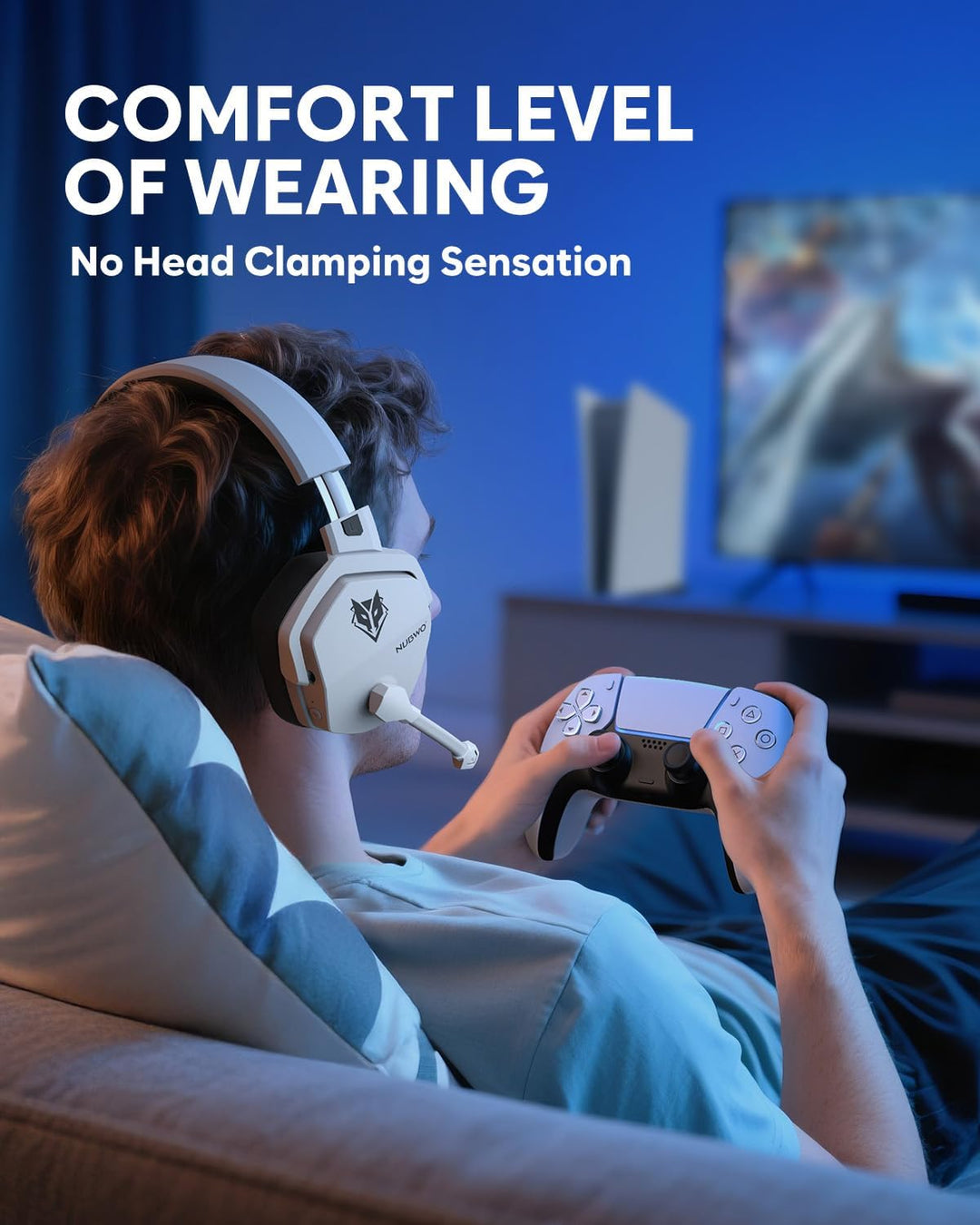 NUBWO G06 Wireless Gaming Headset für PS5, PS4, PC, Rauschunterdrückung über Ohr-Gaming-Kopfhörer mi