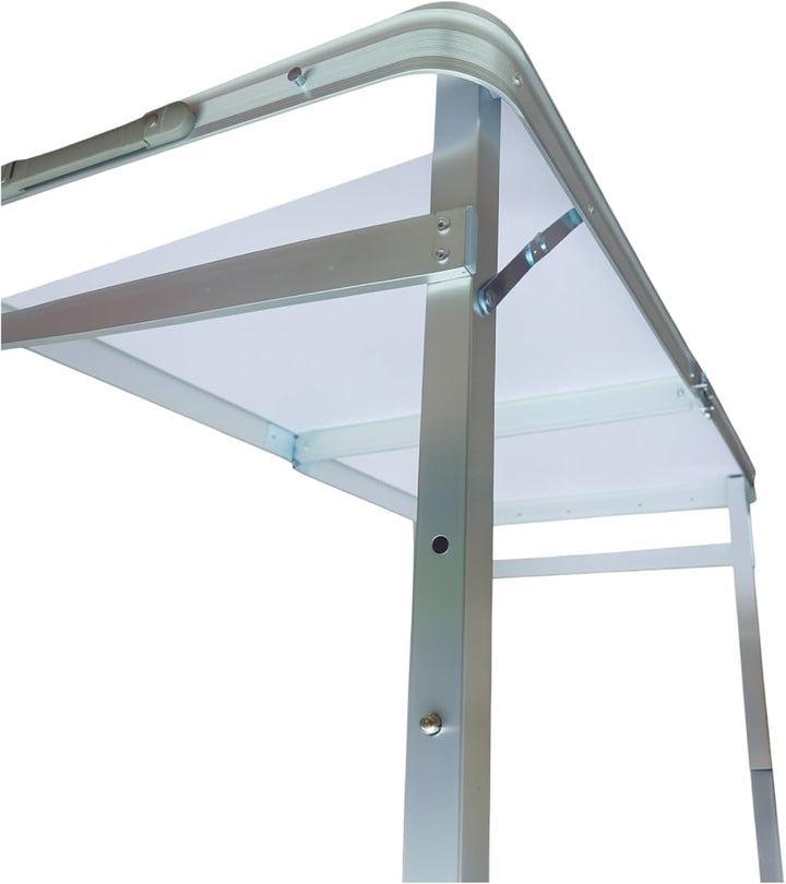 Generisch Faltbarer Campingtisch mit 4 Hockern – Klapptisch höhenverstellbar 54–71 cm – Aluminium Pi