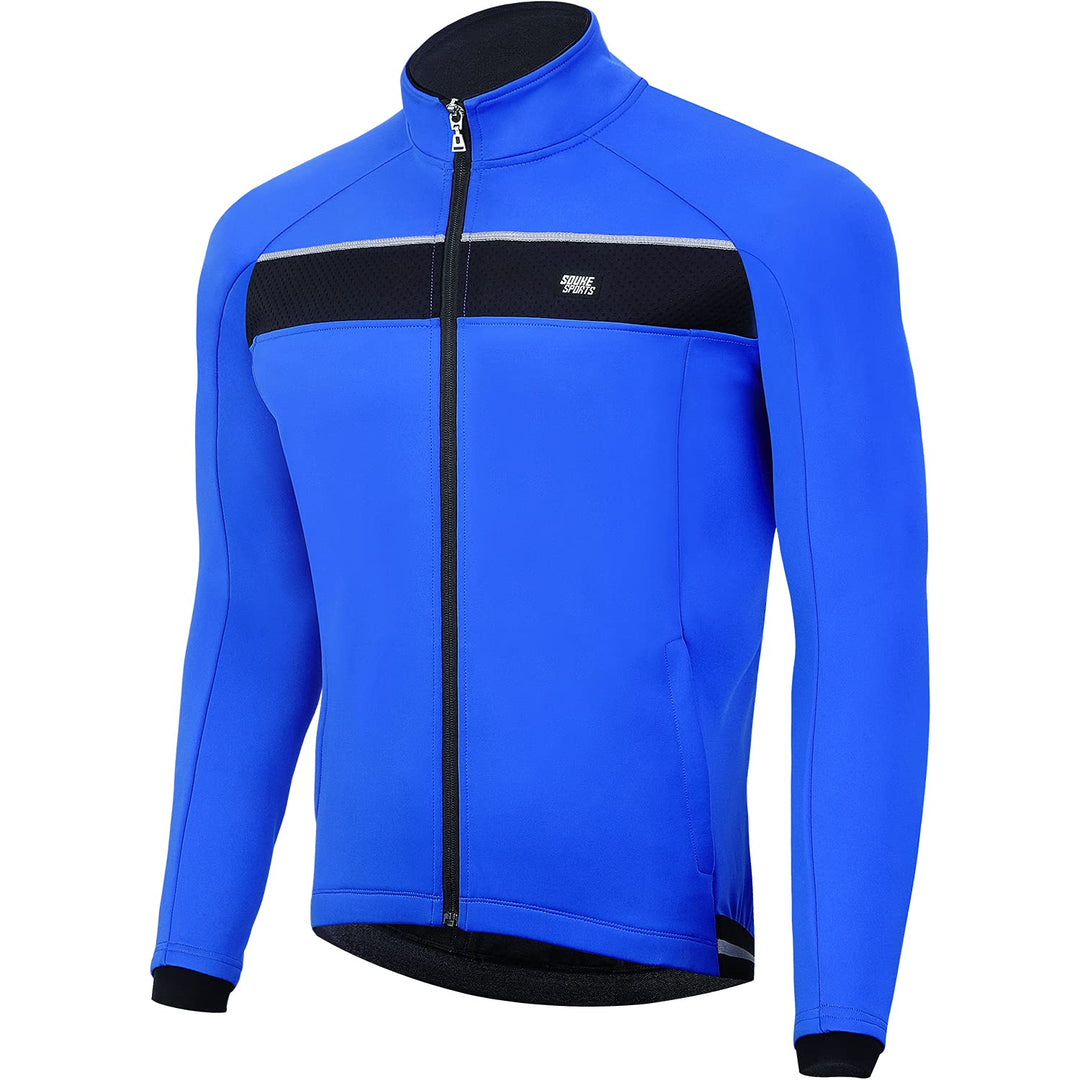 Souke Sports Fahrradjacke Herren Winter Thermo Radjacke Winddichte &amp; wasserdichte mit Reflektierende