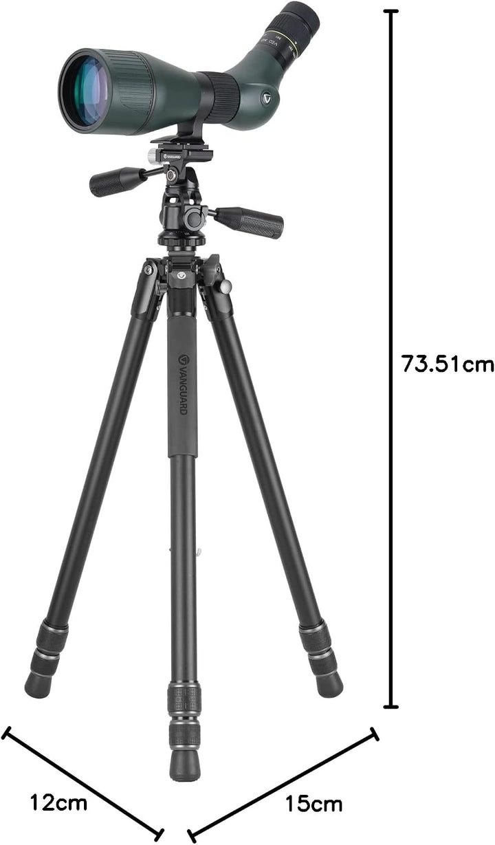 Vanguard Veo 3 303APS - Stabiles Stativ mit 30 mm Beindurchmesser und 3-Wege Kopf Aluminium 30mm 3 W