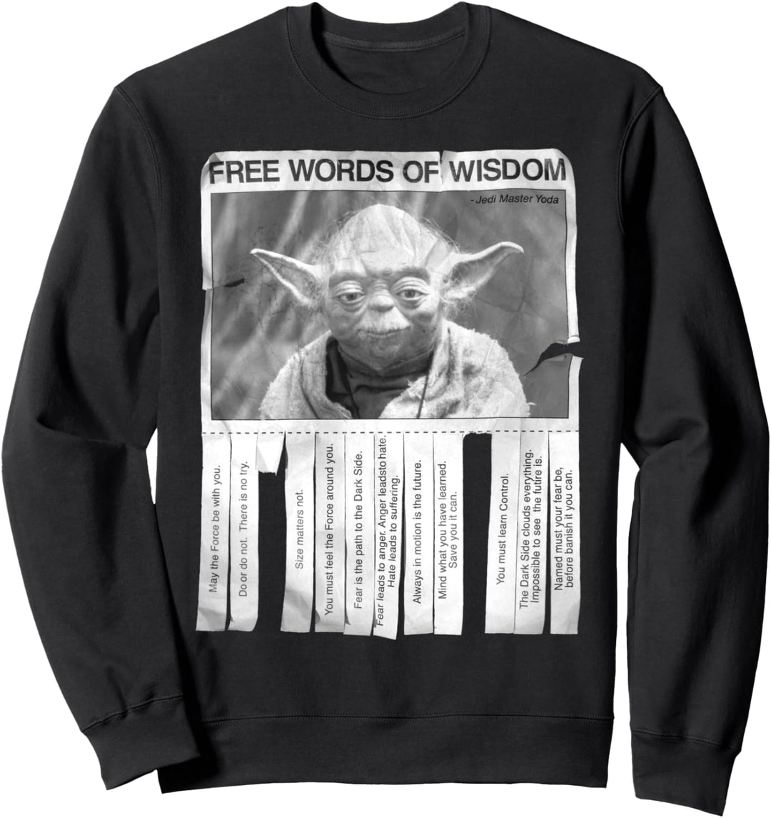 Star Wars Yoda Free Words Of Wisdom Flyer Sweatshirt
