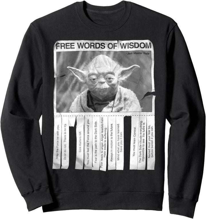 Star Wars Yoda Free Words Of Wisdom Flyer Sweatshirt