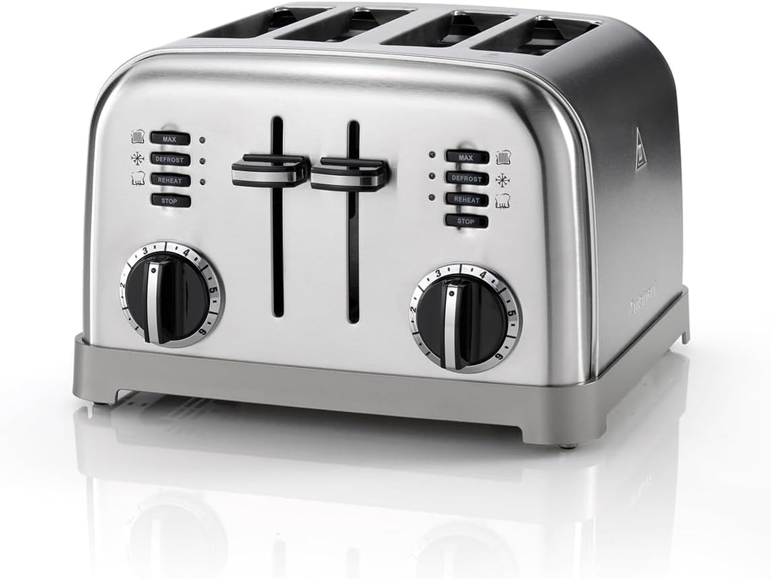 Cuisinart CPT180E Style Collection 4-Schlitz-Toaster, Edelstahl, gebürstetes Edelstahl Retro, Retro