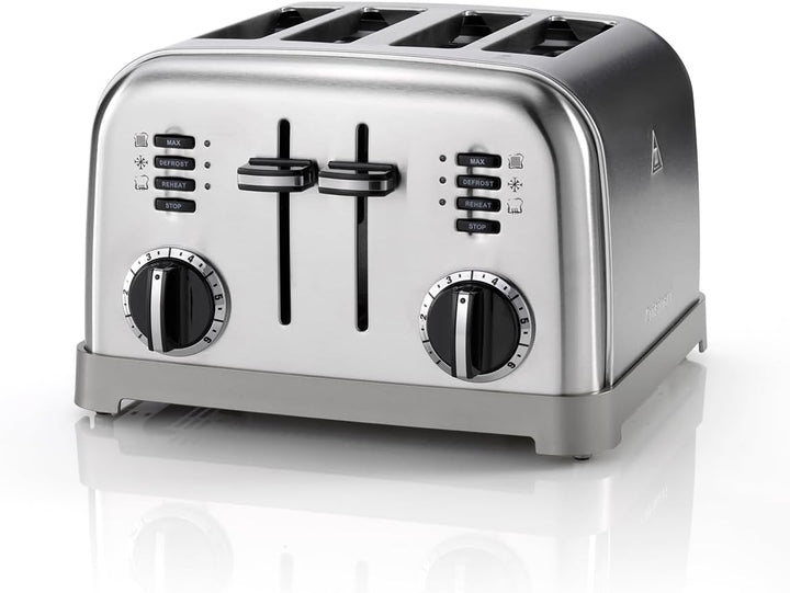 Cuisinart CPT180E Style Collection 4-Schlitz-Toaster, Edelstahl, gebürstetes Edelstahl Retro, Retro