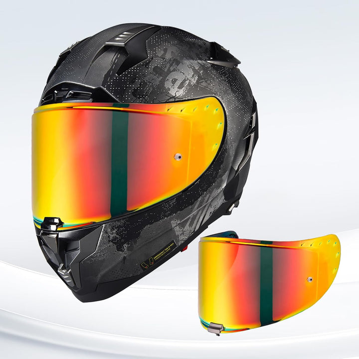 Helmvisier für FF327 Challenger,Motorradhelm Visier,Motorrad Windschutz Helm Objektiv Visier Vollges