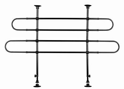 Trixie 1316 Auto-Gitter, gewinkelt, Breite: 85–140 cm Höhe: 75–110 cm, schwarz Breite: 85-140 cm, Br