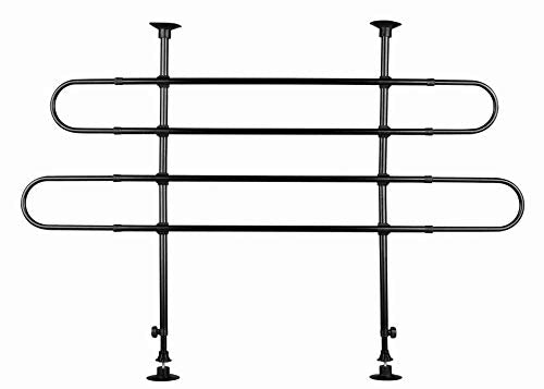 Trixie 1316 Auto-Gitter, gewinkelt, Breite: 85–140 cm Höhe: 75–110 cm, schwarz Breite: 85-140 cm, Br