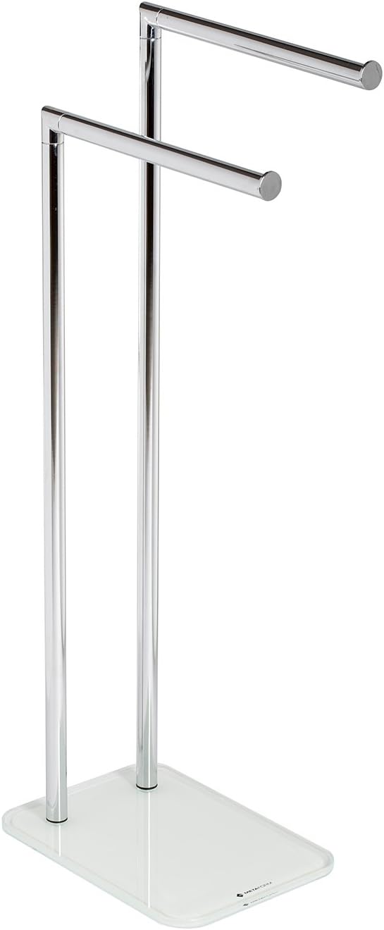 Metaform Handtuchständer in weissem Glas Mod. Zero