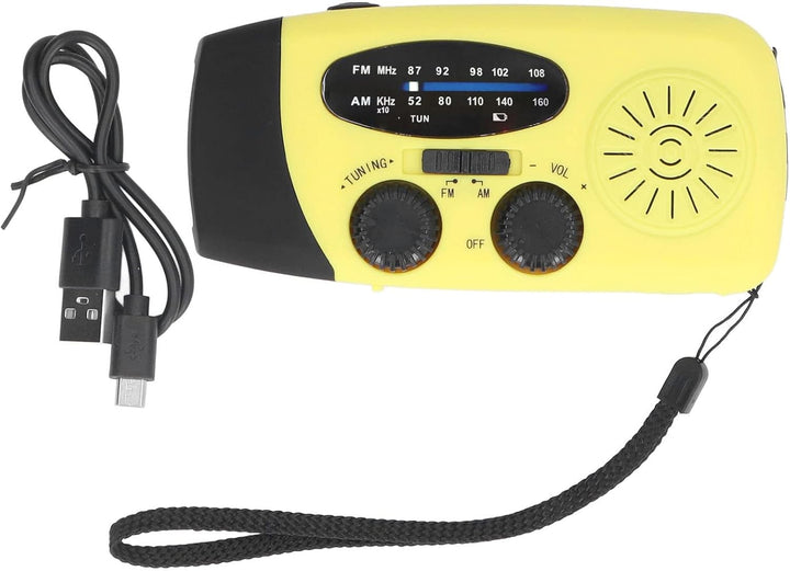 Solarradio, IPX3 Wasserdicht Handkurbel Solarradio, Kurbelradio, Radio Laterne, Multifunktionale Tra