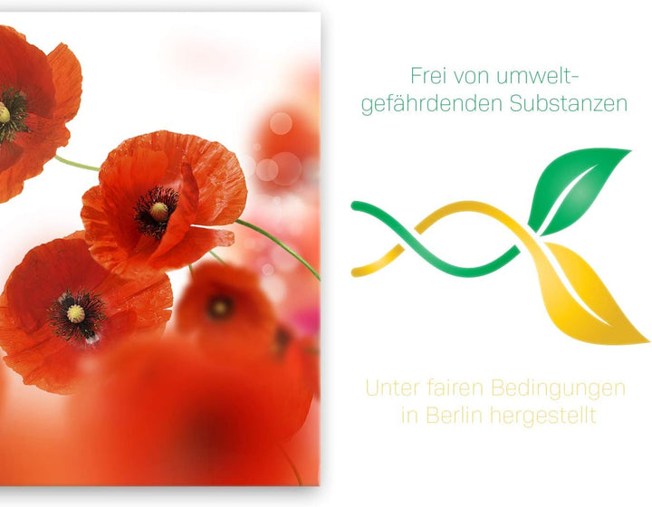 ge Bildet Bild auf Leinwand | Mohn in 70x50 cm als Wandbild | Wand-deko Dekoration Wohnung modern Bi