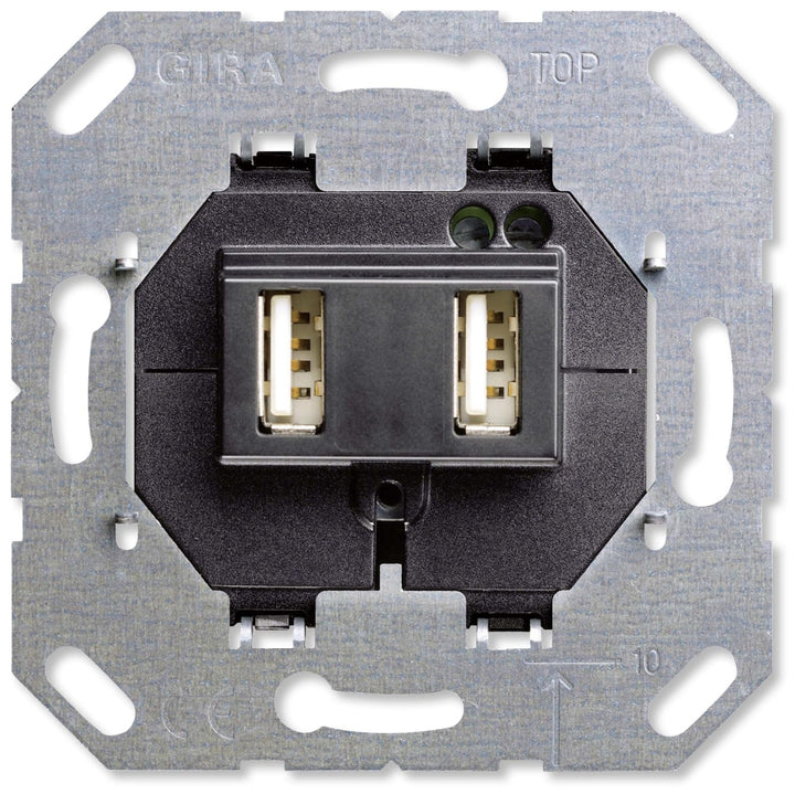 Gira 235900 USB Spannungsversversorgung 2-fach Einsatz Single, Single
