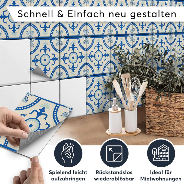 CREATISTO Mosaik Klebefliesen Stickerfliesen Fliesenfolie - Hochwertige Aufkleber Sticker für Fliese