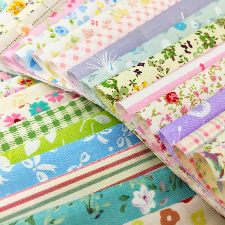 flic-flac Quiltstoff, quadratisch, 100 % Baumwolle, vorgeschnitten, zum Nähen von Blumenstoffen für