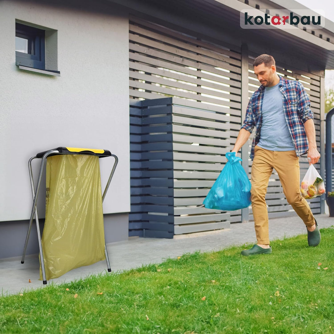 KOTARBAU® Müllsackständer 1 Fach Müllbehälter 33 x 45 x 85 cm Gelber Sack Ständer Metall Plastikmüll