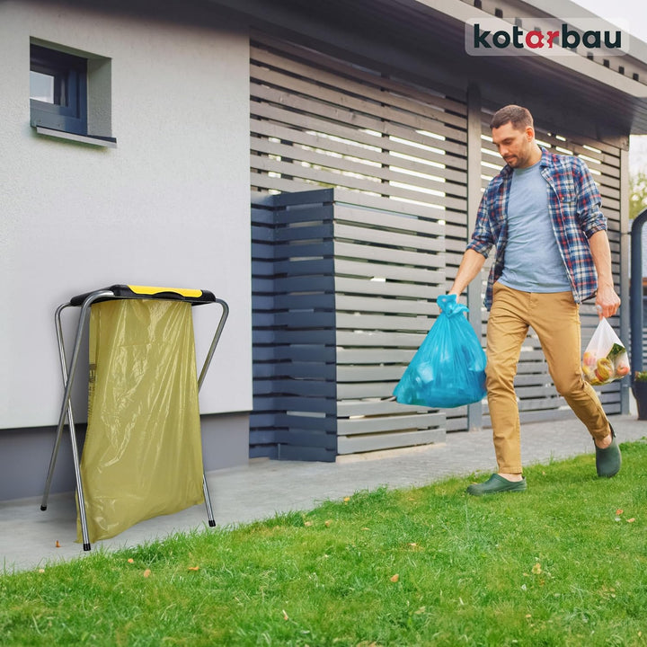 KOTARBAU® Müllsackständer 1 Fach Müllbehälter 33 x 45 x 85 cm Gelber Sack Ständer Metall Plastikmüll