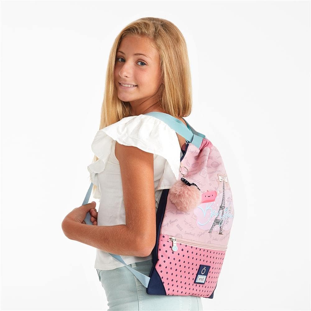 Enso Bonjour Rucksacktasche mit Reissverschluss Pink 35x46 cm Polyester Mochila Saco Con Cremallera