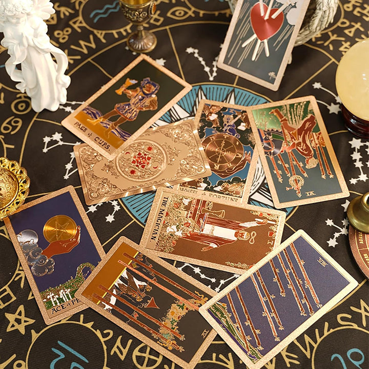 Tarotkarten - Tarot Karten für Anfänger - Wasserdichtes PVC-Material - Tarot Cards - mit Buch - Engl
