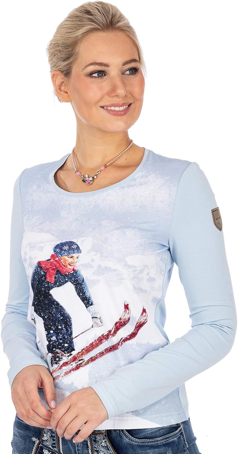 Almgwand Damen Grillhofalm Longsleeve, hellblau