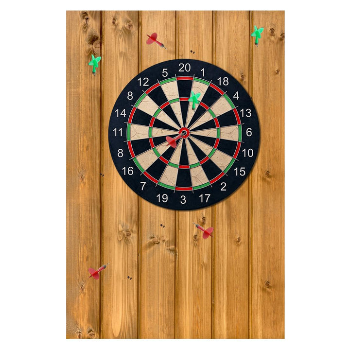 RANJIMA Holzmaserung Dartscheibe Wandschutz, Filz Dartboard-Wandschutz für Dartscheiben Selbstkleben