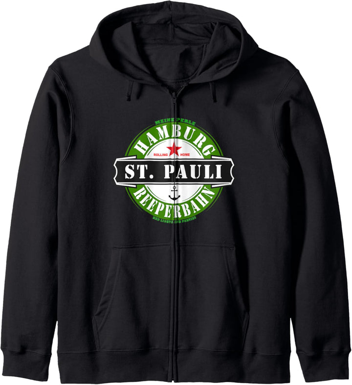 St. Pauli Hamburg Reeperbahn Party Kiez Hafen Hansestadt Kapuzenjacke