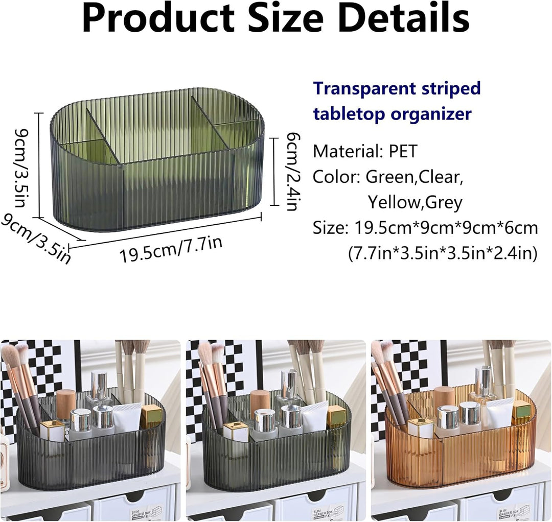 DASITON Make up Kosmetik Organizer,Pinsel Organizer mit 5 Fächern,Acryl Kosmetik Aufbewahrung mit Gr