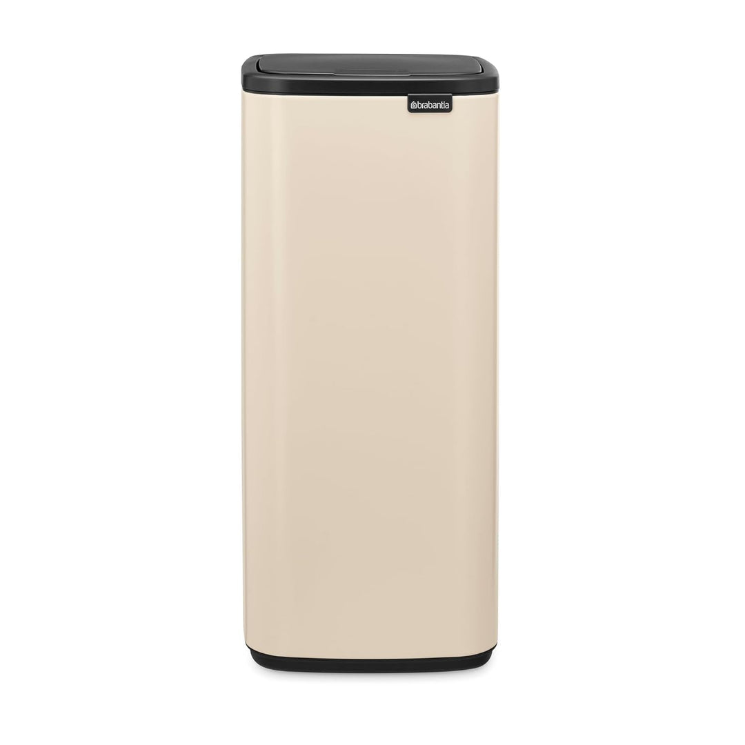 Brabantia Bo Touch Bin Küchenmülleimer 30 L (beige), platzsparender Abfalleimer mit Soft-Touch-Öffnu